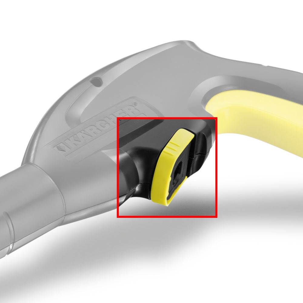 Karcher Quick Connect High Pressure Gun Using A Yellow Clip
